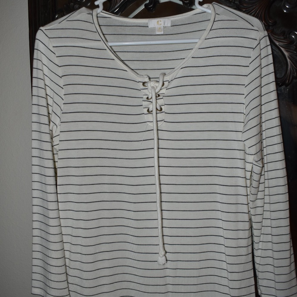 Grey and white shirt